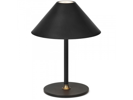 Černá plastová nabíjecí stolní LED lampa Halo Design Hygge 25 cm
