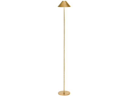 Zlatá plastová nabíjecí stojací LED lampa Halo Design Hygge 134 cm