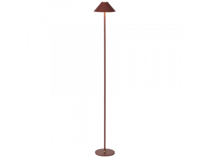 Vínově červená plastová nabíjecí stojací LED lampa Halo Design Hygge 134 cm