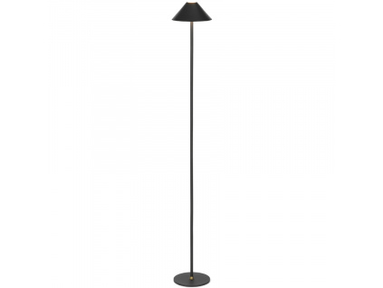 Černá plastová nabíjecí stojací LED lampa Halo Design Hygge 134 cm