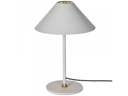 Světle šedá kovová stolní lampa Halo Design Hygge 35 cm