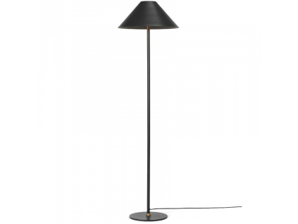 Černá kovová stojací lampa Halo Design Hygge 140 cm