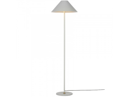 Světle šedá kovová stojací lampa Halo Design Hygge 140 cm