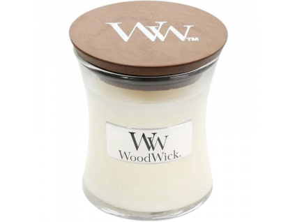 Malá vonná svíčka Woodwick, White Tea & Jasmine