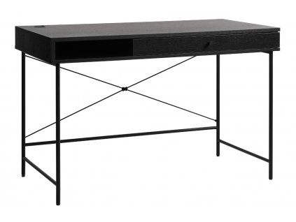 Černý pracovní stůl Unique Furniture Pensacola 120 x 60 cm