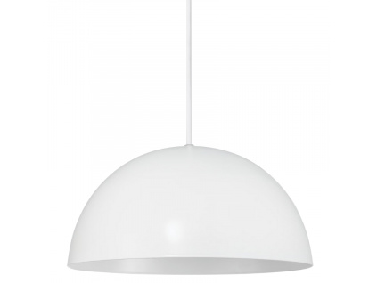 Bílé kovové závěsné světlo Ellen 30 cm