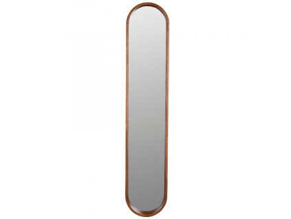 Hnědé dřevěné závěsné zrcadlo WLL NYKO