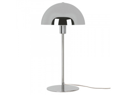 Stříbrná kovová stolní lampa Ellen