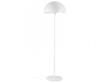 Bílá kovová stojací lampa Ellen 140 cm