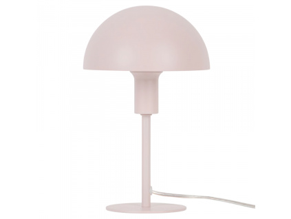 Růžová kovová stolní lampa Ellen Mini