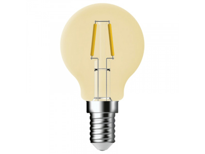 Žlutá stmívatelná LED žárovka Classic Deco Mini-globe E14 4,2W