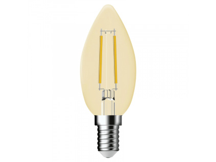 Žlutá stmívatelná LED žárovka Classic Deco Standard E14 4,2W