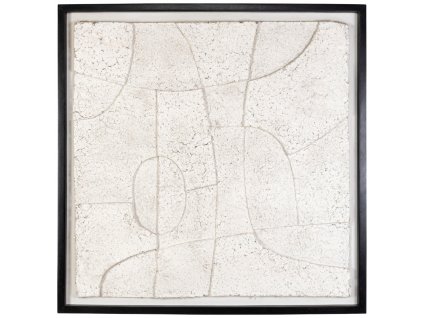 Bílý abstraktní obraz Richmond Phoebe I. 96,5 x 96,5 cm