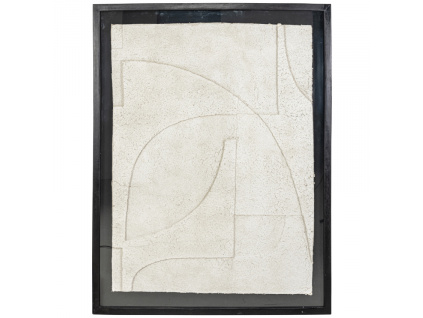 Bílý abstraktní obraz Richmond Moana 126,5 x 98,5 cm