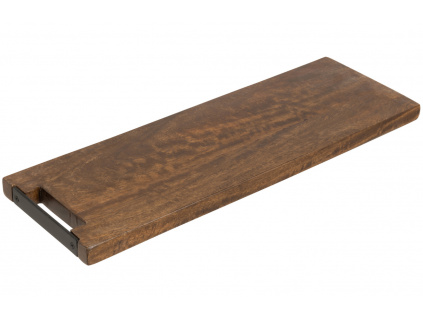 Hnědé dřevěné servírovací prkénko J-Line Mosele 60 x 20 cm
