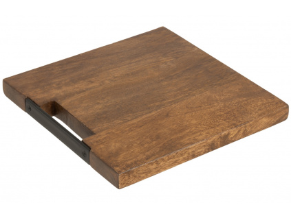 Hnědé dřevěné servírovací prkénko J-Line Mosele 30 x 20 cm