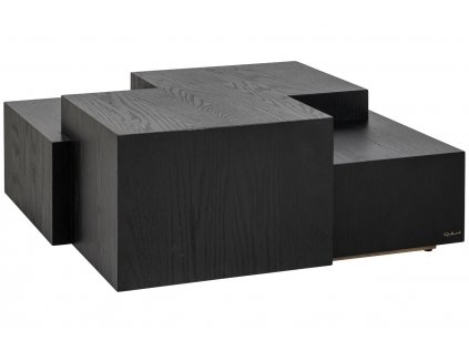 Černý dubový konferenční stolek Richmond Lennox 100 x 100 cm