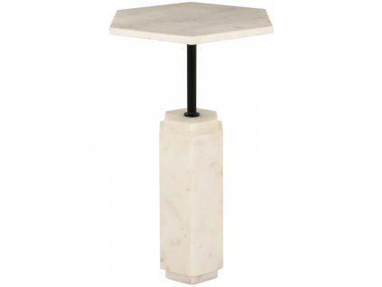 Bílý mramorový odkládací stolek Richmond Lilitha 36,5 cm