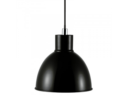 Černé kovové závěsné světlo Pop 22 cm
