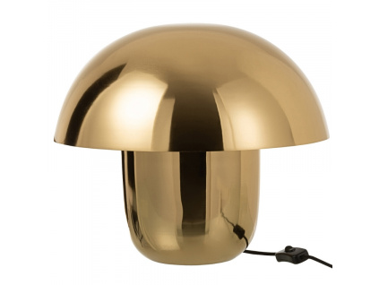 Zlatá kovová stolní lampa J-line Mushroom L