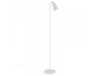 Bílá kovová stojací lampa Nexus 141 cm