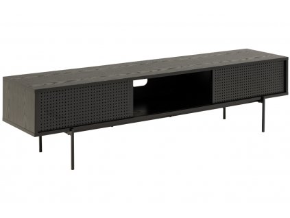 Černý dřevěný TV stolek Toren 180 x 40 cm