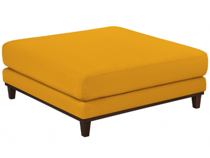 Žlutá manšestrová podnožka Windsor & Co Leon 108 x 108 cm