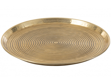 Zlatý kovový podnos J-line Sinky 44,5 cm