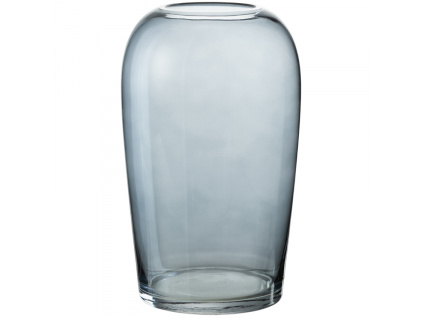 Šedá skleněná váza J-line Mony 29,5 cm