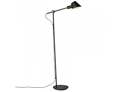 Černá kovová stojací lampa Stay 135 cm