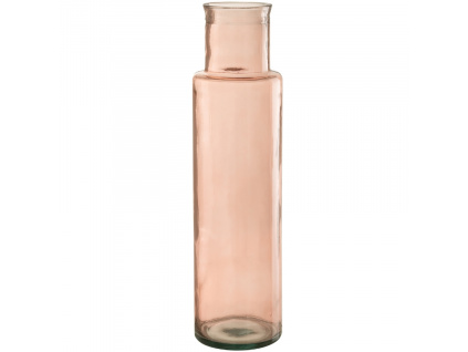 Růžová skleněná váza J-Line Dalen 54,5 cm