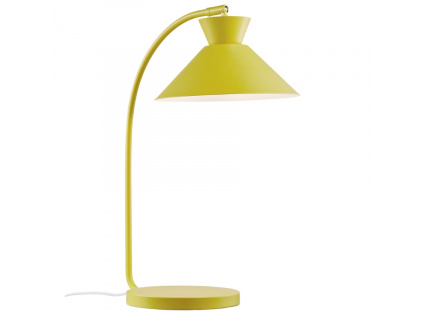 Žlutá kovová stolní lampa Dial