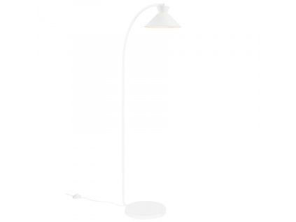 Bílá kovová stojací lampa Dial 150 cm