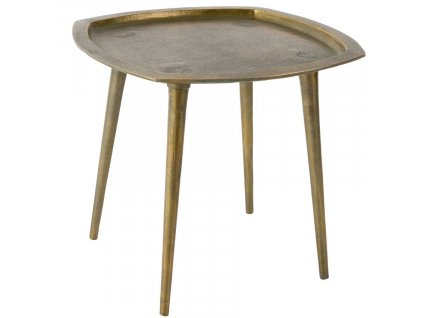 Zlatý kovový odkládací stolek DUTCHBONE Abbas 45x45 cm
