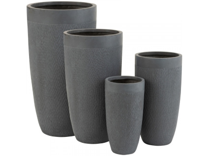 Set čtyř šedých keramických váz J-Line Geramio 96/72/58/46 cm