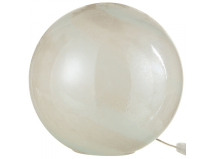 Bílá skleněná stolní lampa J-line Oyster 28 cm