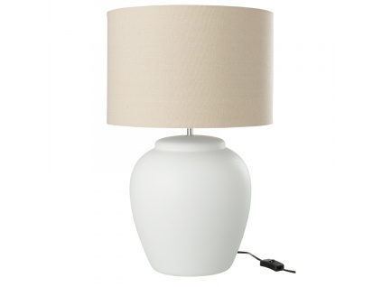 Bílá keramická stolní lampa J-line Limme 48 cm