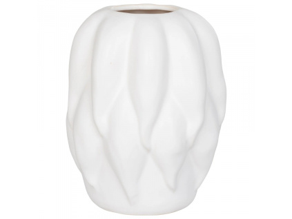 Bílá keramická váza Derbis 19,5 cm