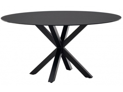 Černý skleněný jídelní stůl Kave Home Argo 150 cm