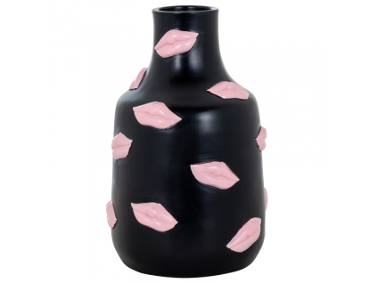 Černá váza Kisses 11,5 cm