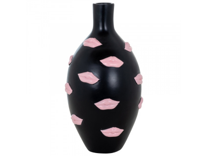 Černá váza Kisses 13 cm