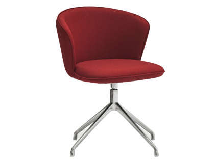 Vínově červená čalouněná konferenční židle Teulat Add
