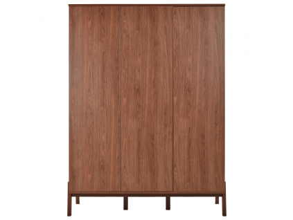 Hnědá dřevěná šatní skříň Quax Ashi 196 x 144 cm