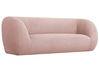 Pudrově růžová bouclé dvoumístná pohovka Cosmopolitan Design Essen 210 cm