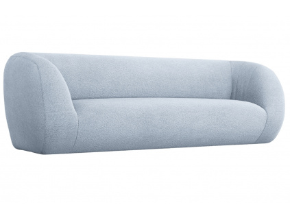 Světle modrá bouclé třímístná pohovka Cosmopolitan Design Essen 230 cm