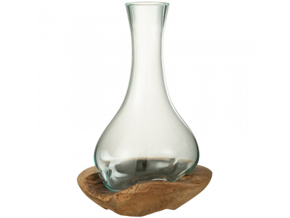 Skleněná váza J-line Gebra 33,5 cm