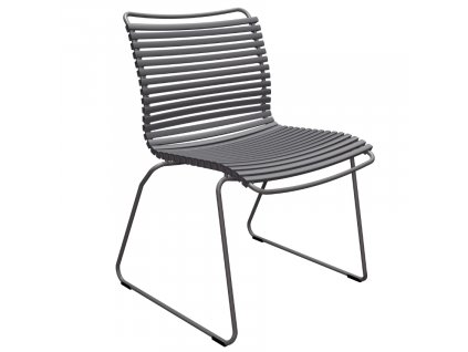 Tmavě šedá plastová zahradní židle HOUE Click