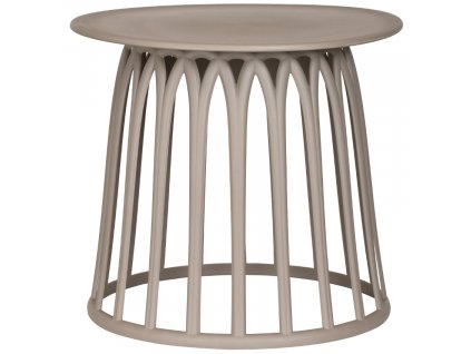 Světle hnědý plastový zahradní odkládací stolek Brian 50 cm
