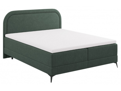 Zelená čalouněná dvoulůžková postel boxspring Cosmopolitan Design Eclipse 160 x 200 cm