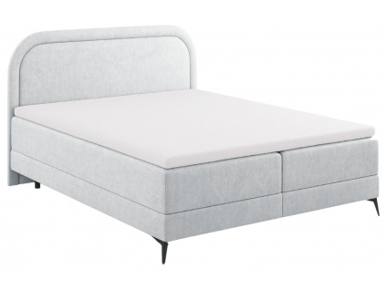 Šedá čalouněná dvoulůžková postel boxspring Cosmopolitan Design Eclipse 160 x 200 cm